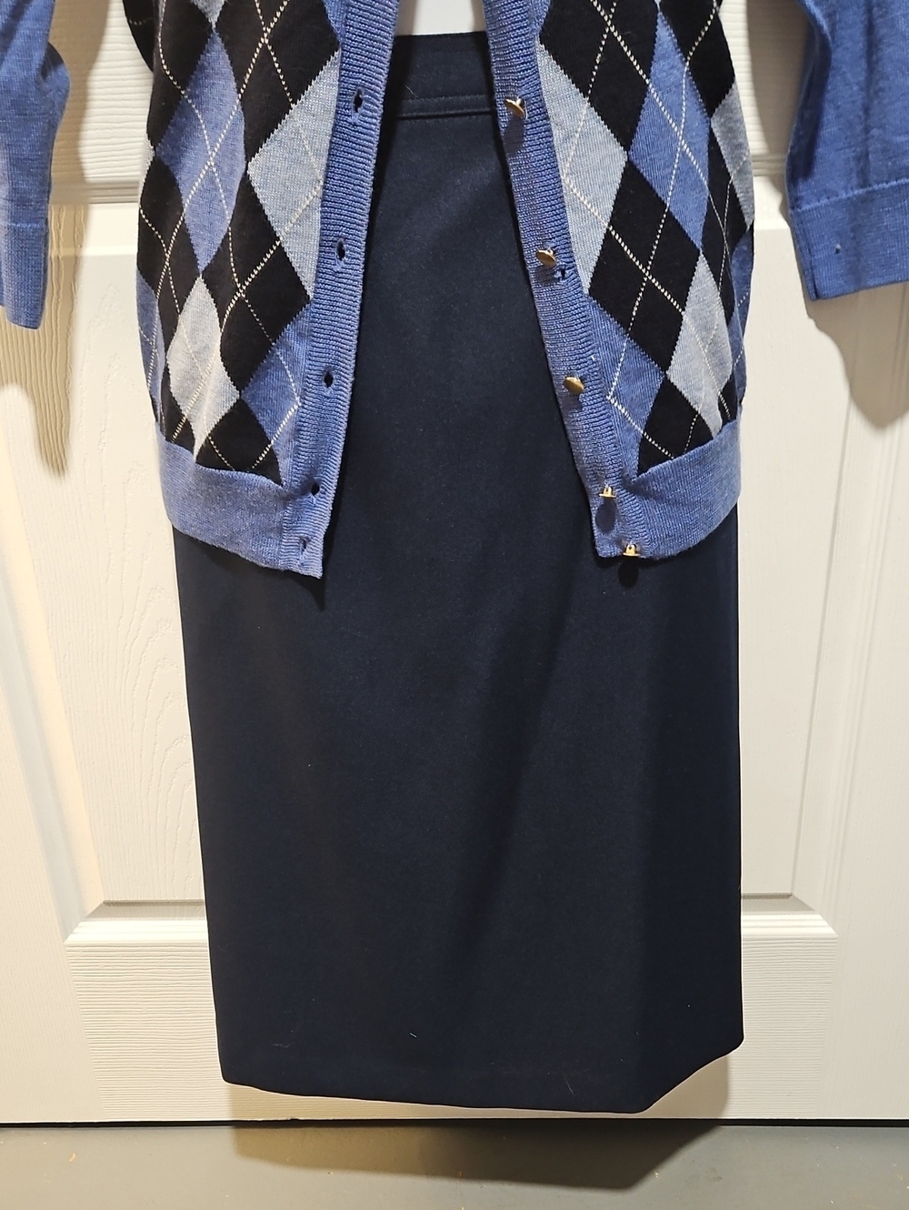 Alfred Dunner Navy Pencil Skirt